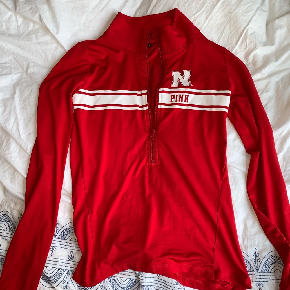 VS Pink Nebraska Half Zip